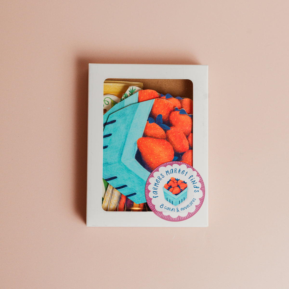 Farmers Market Finds Die-Cut Greeting Card Set