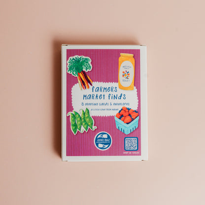 Farmers Market Finds Die-Cut Greeting Card Set