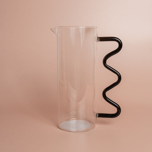 White Squiggle Pitcher