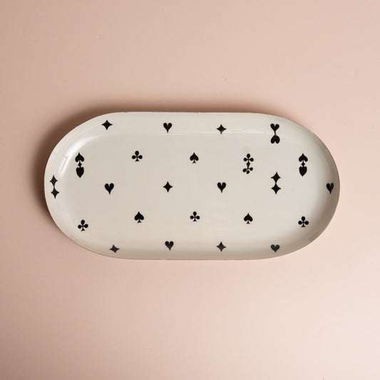 House of Suits Oval Enamel Tray