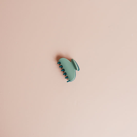 Two Tone Turquoise Hair Claw Clip | 2" Small