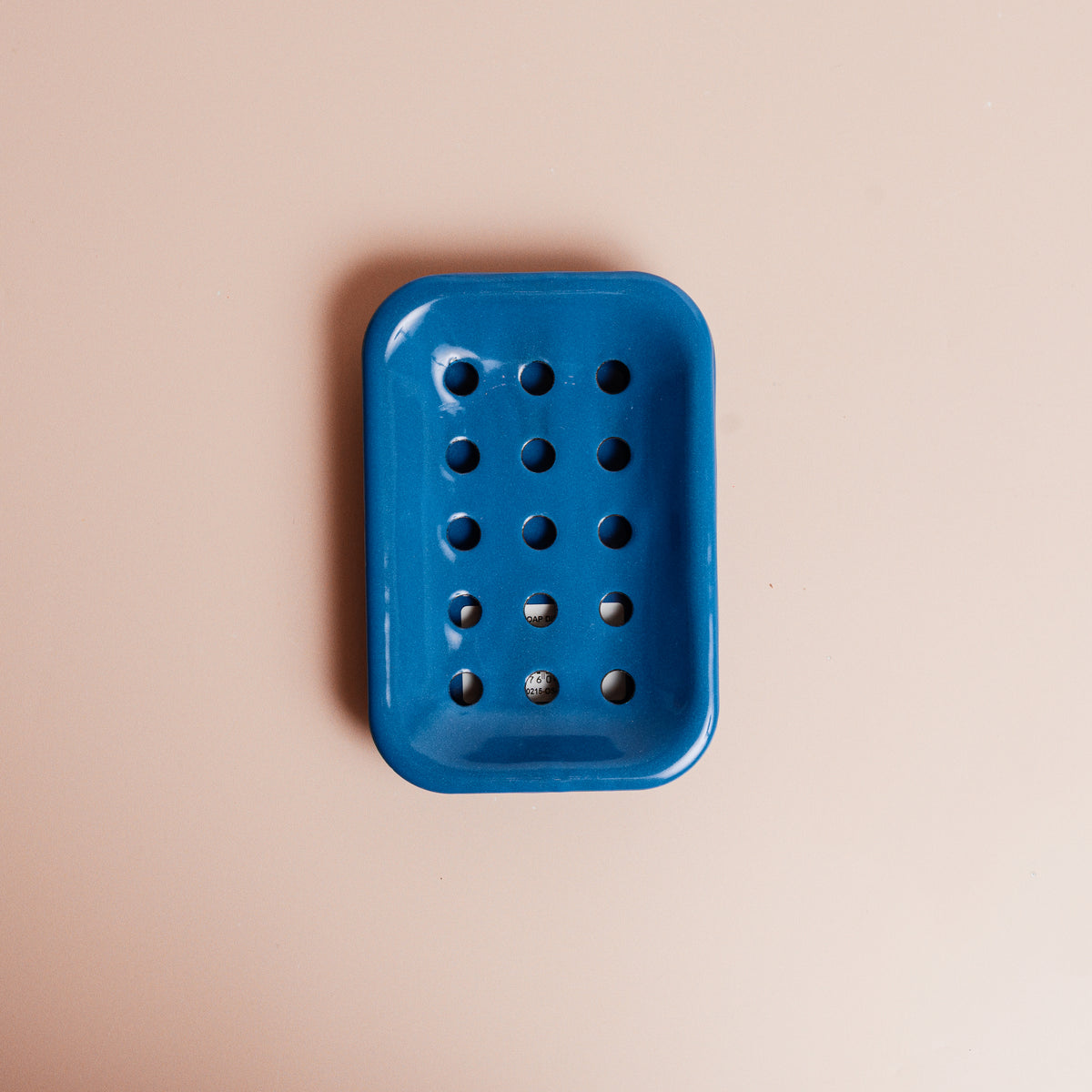 Cobalt Enamel Soap Dish