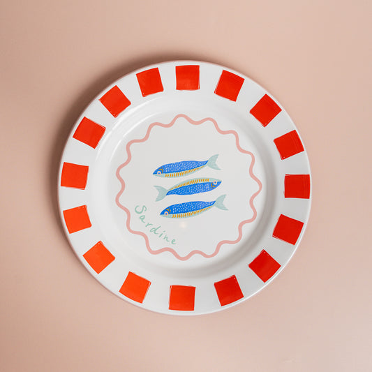 Fish Enamel Plate - 25cm