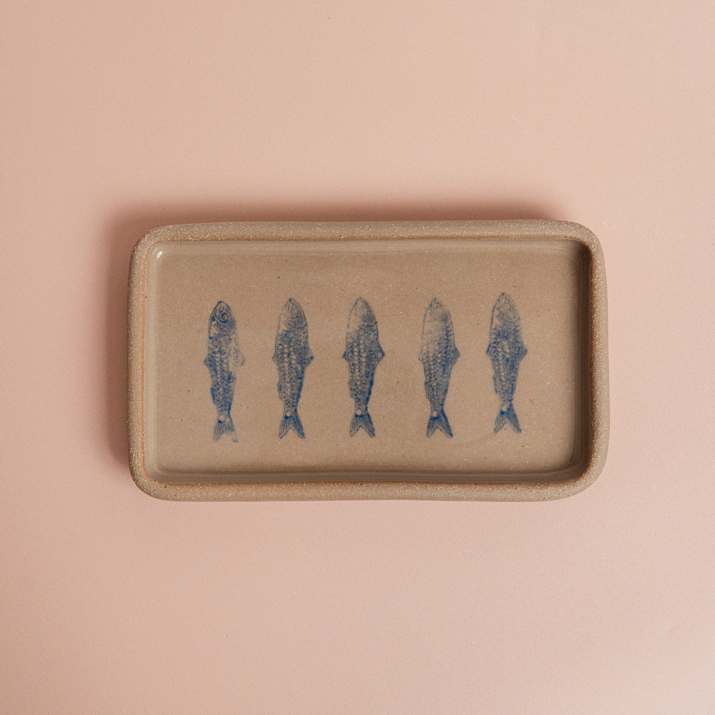 Blue Sardine Handmade Ceramic Tray