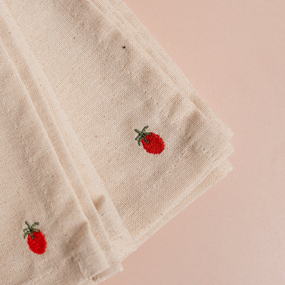 Tomato Embroidered Dinner Napkin - S/4