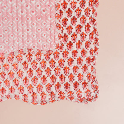 Pink Quilted Placemats - S/2