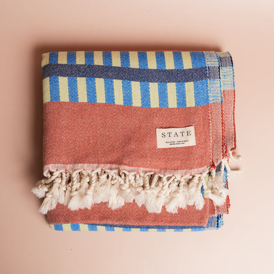 LATTICE TURKISH TOWEL: RUM PUNCH