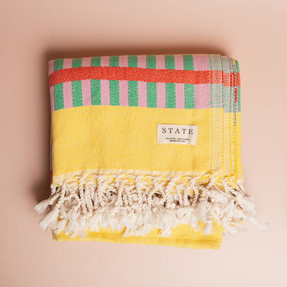 LATTICE TURKISH TOWEL:  LEMON SPRITZ