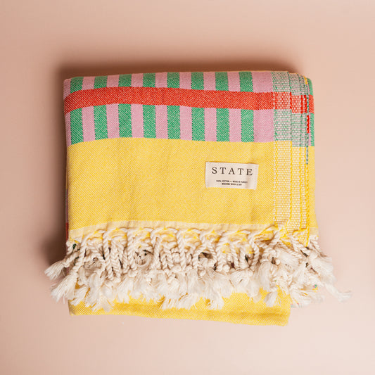 LATTICE TURKISH TOWEL:  LEMON SPRITZ