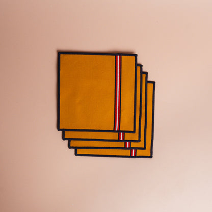 University Stripe Cocktail Napkins S/4