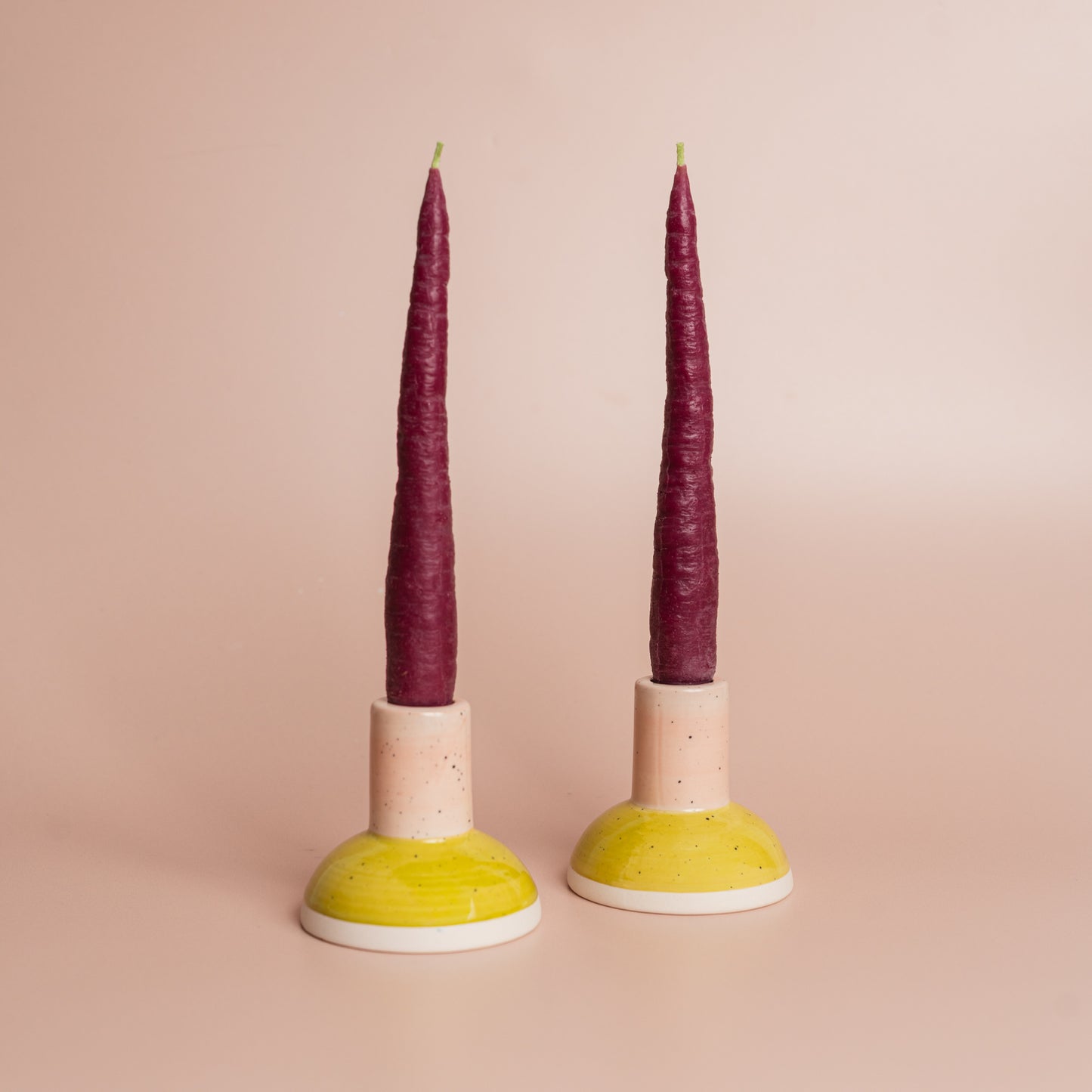 Purple Carrot Beeswax Candles