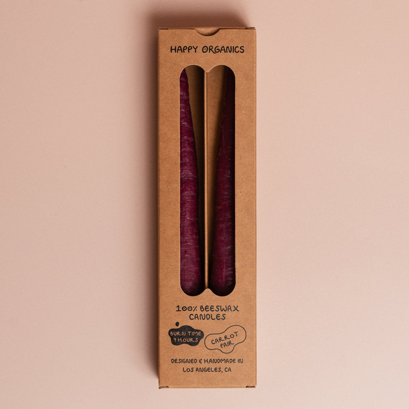 Purple Carrot Beeswax Candles