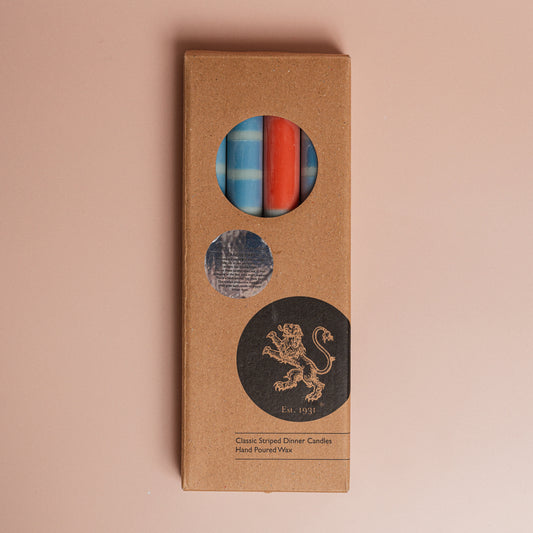 Pompadour & Rust Dinner Candles - S/4