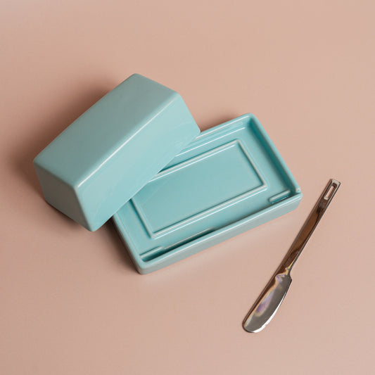 Butter Dish - Aqua Mist