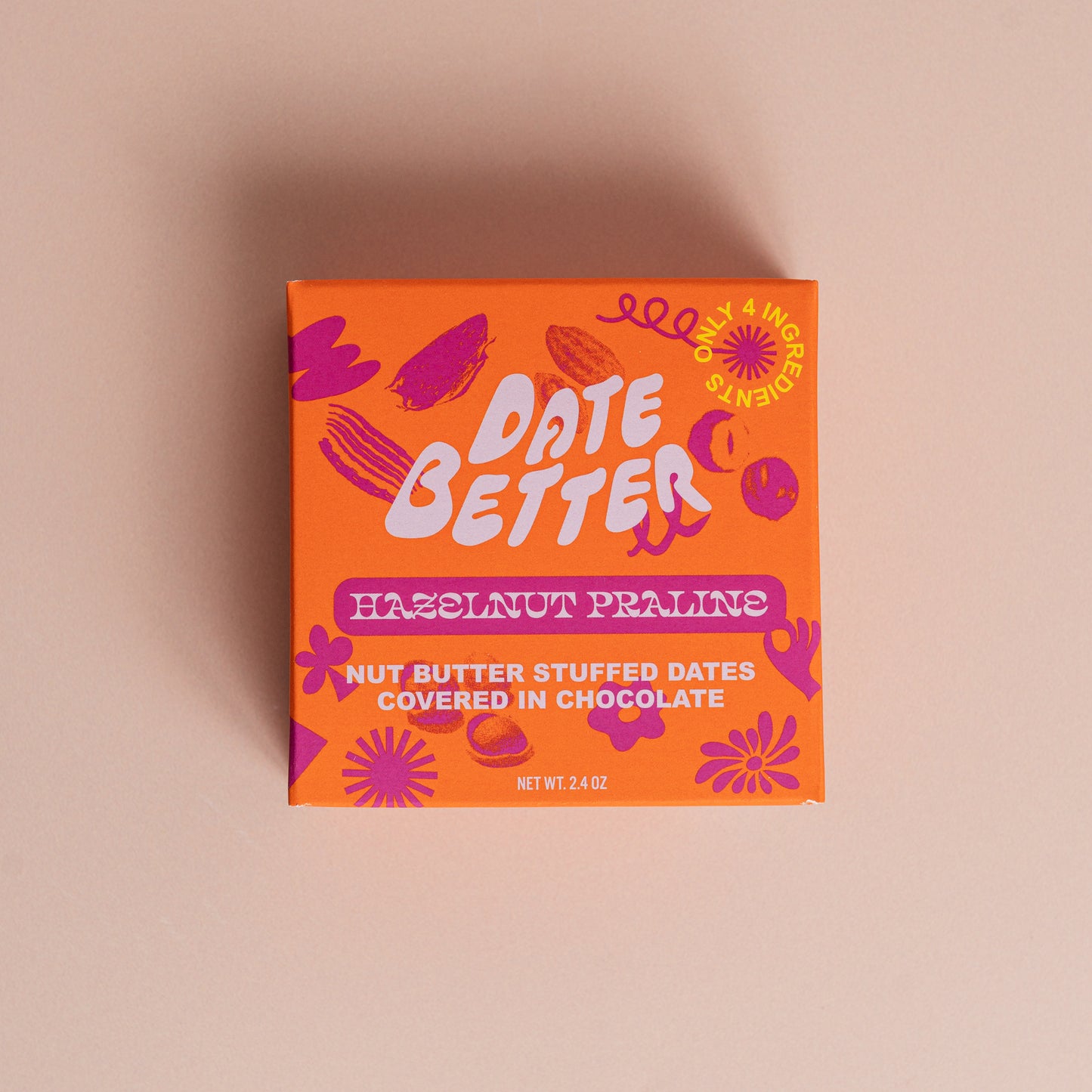 Chocolate Covered Dates - Hazelnut Praline