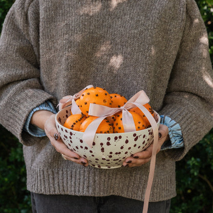 Plum Splatter Serving Bowl