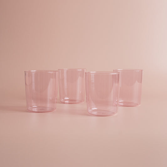 Blush Colored Glassware - S/4