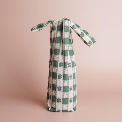 Virginia Stripe Green Wine Gift Bag