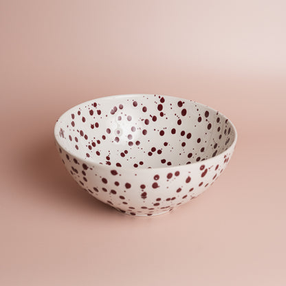 Plum Splatter Serving Bowl