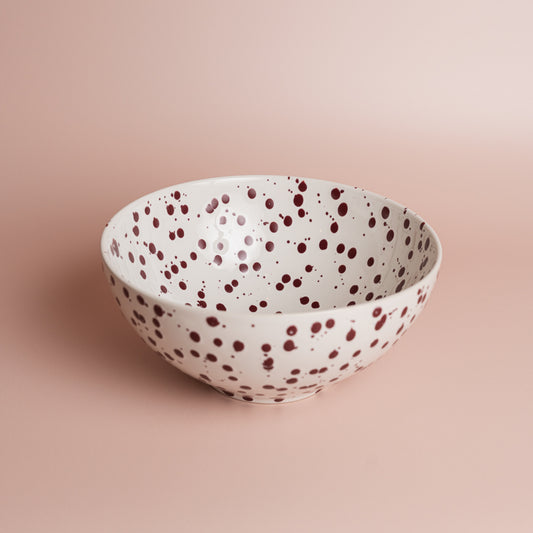 Plum Splatter Serving Bowl