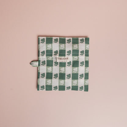 Virginia Stripe Green Wine Gift Bag