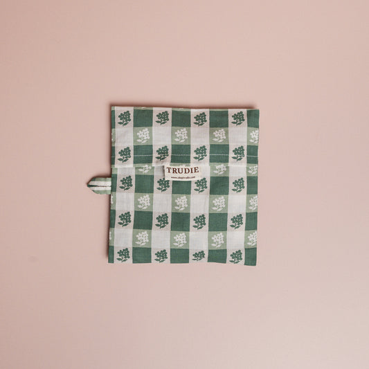 Virginia Stripe Green Wine Gift Bag