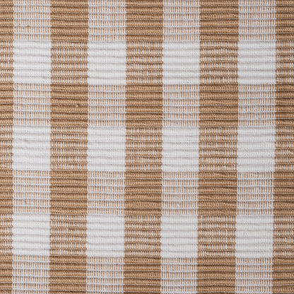 Buffalo Beige Check Table Runner Ribbed