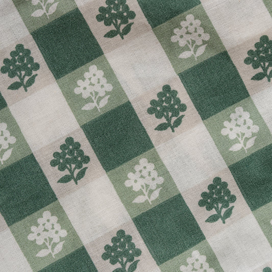 Virginia Green Round Tablecloth