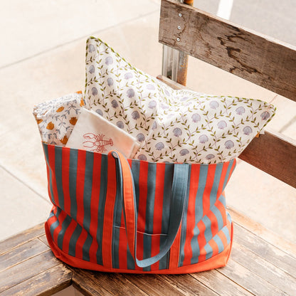 Seashell Blockprint Pillow