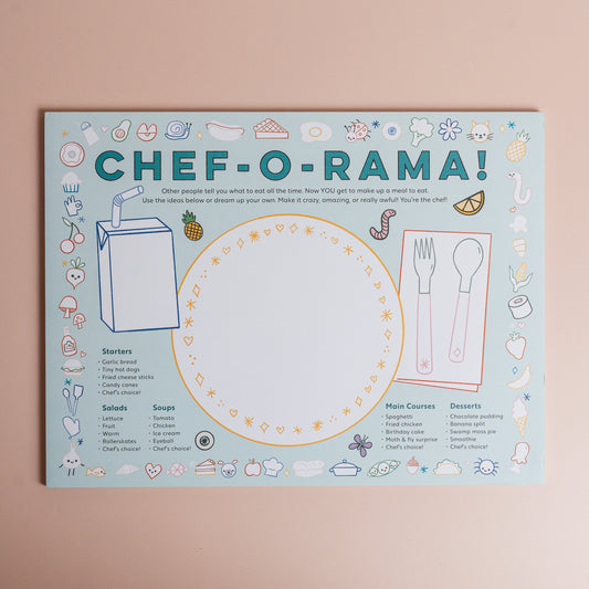 Eat Drink Color Draw! Activity Placemats