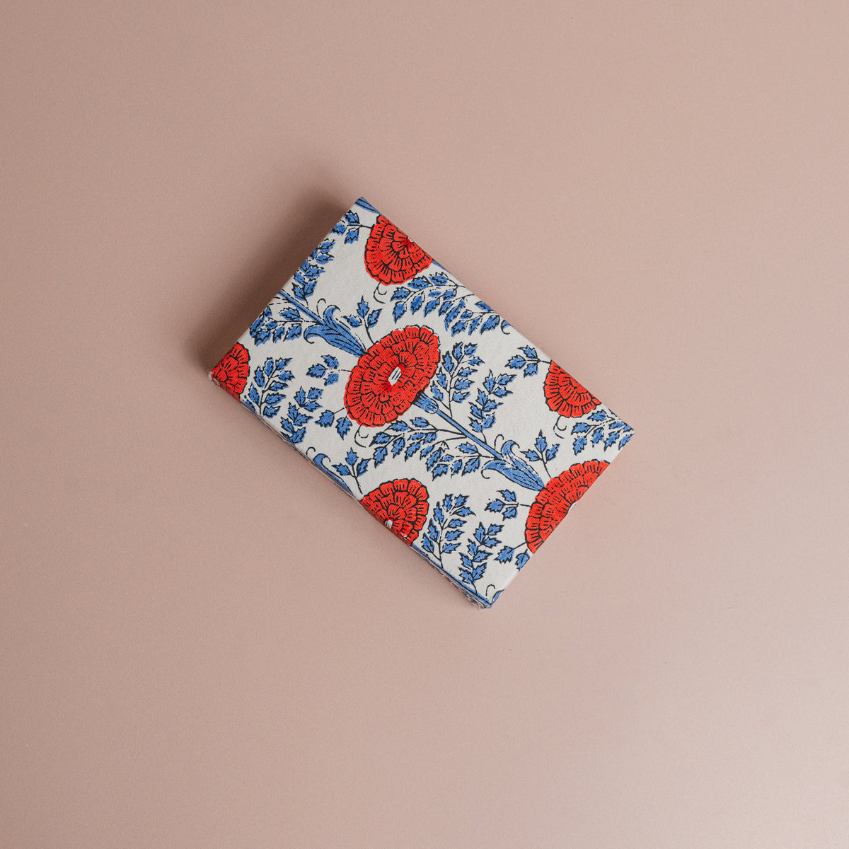 Blockprint Notecards in Araminta Red