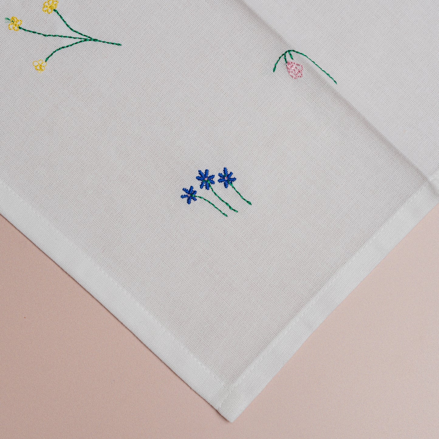 Flower Embroidered Napkins - S/2