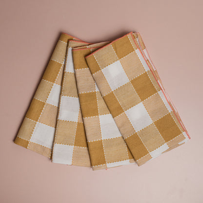 Check Cloth Napkins - S/4