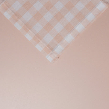 Pink Gingham Cocktail Napkins - S/4