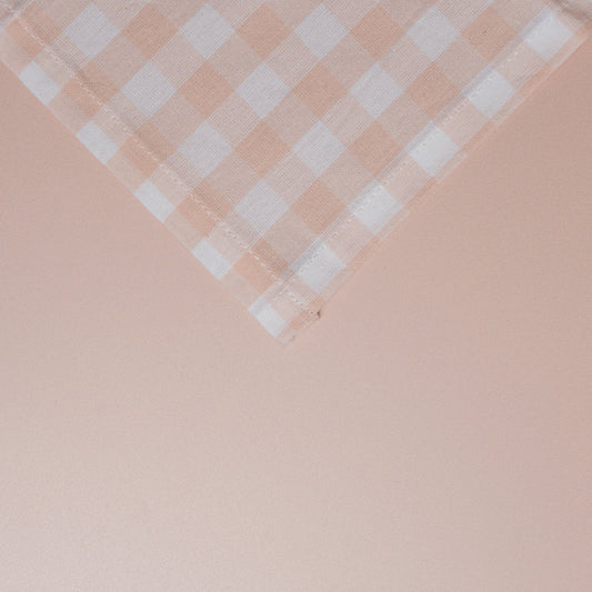 Pink Gingham Cocktail Napkins - S/4