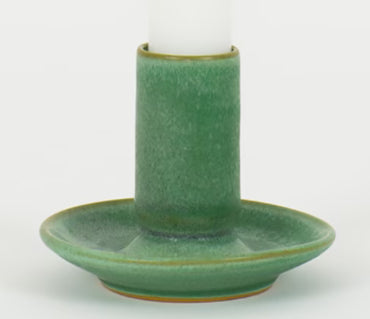 Hera Ceramic Candle Holder, Green