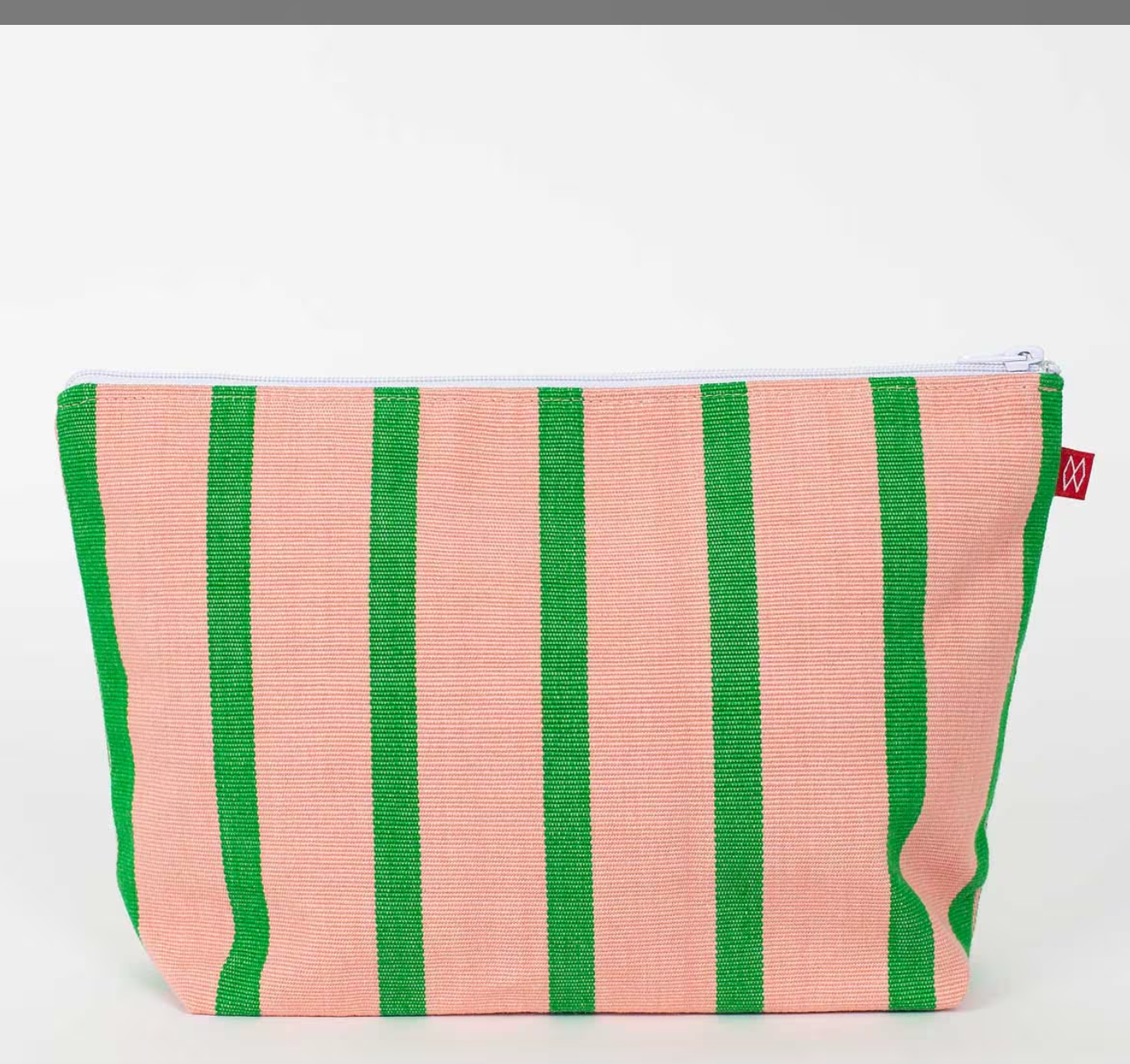 Toiletry stripe bag pink/green