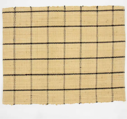 Raffia Placemat - natural/black