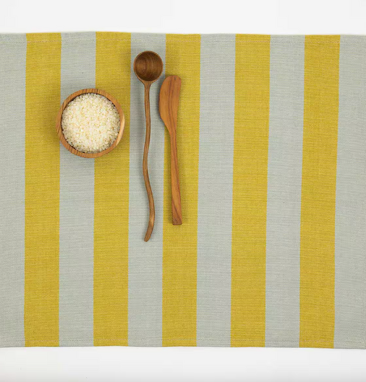 Yellow/Gray Striped Placemat