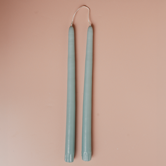 Taper Candles - Pair Light Blue