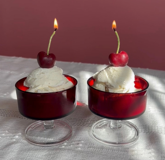 Dark Cherry Beeswax Birthday Candles 10-count