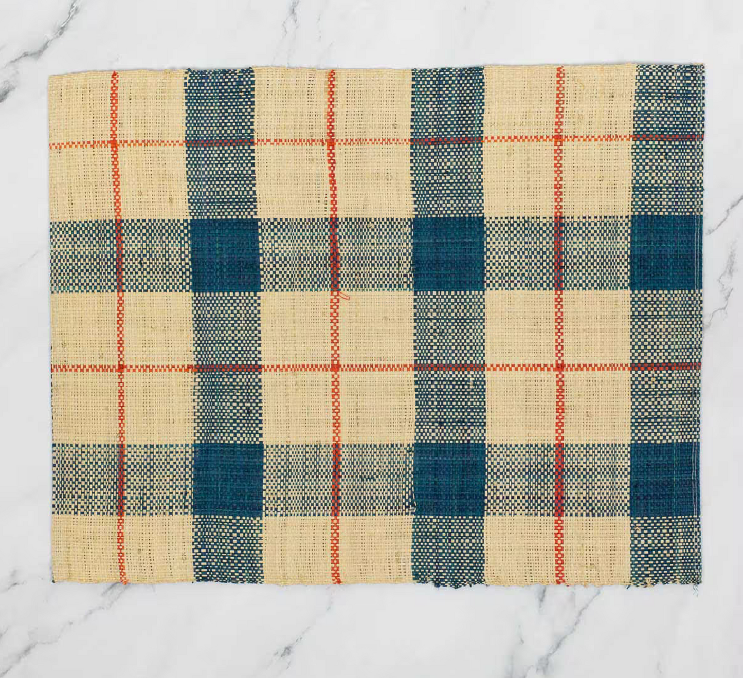 Raffia Placemat - nature/blue