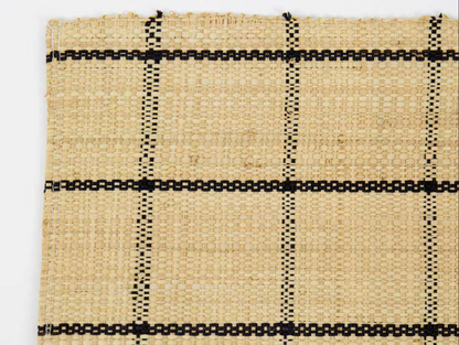 Raffia Placemat - natural/black