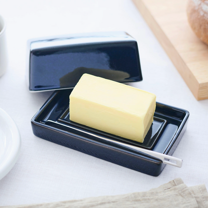 Butter Dish - Blue Jeans
