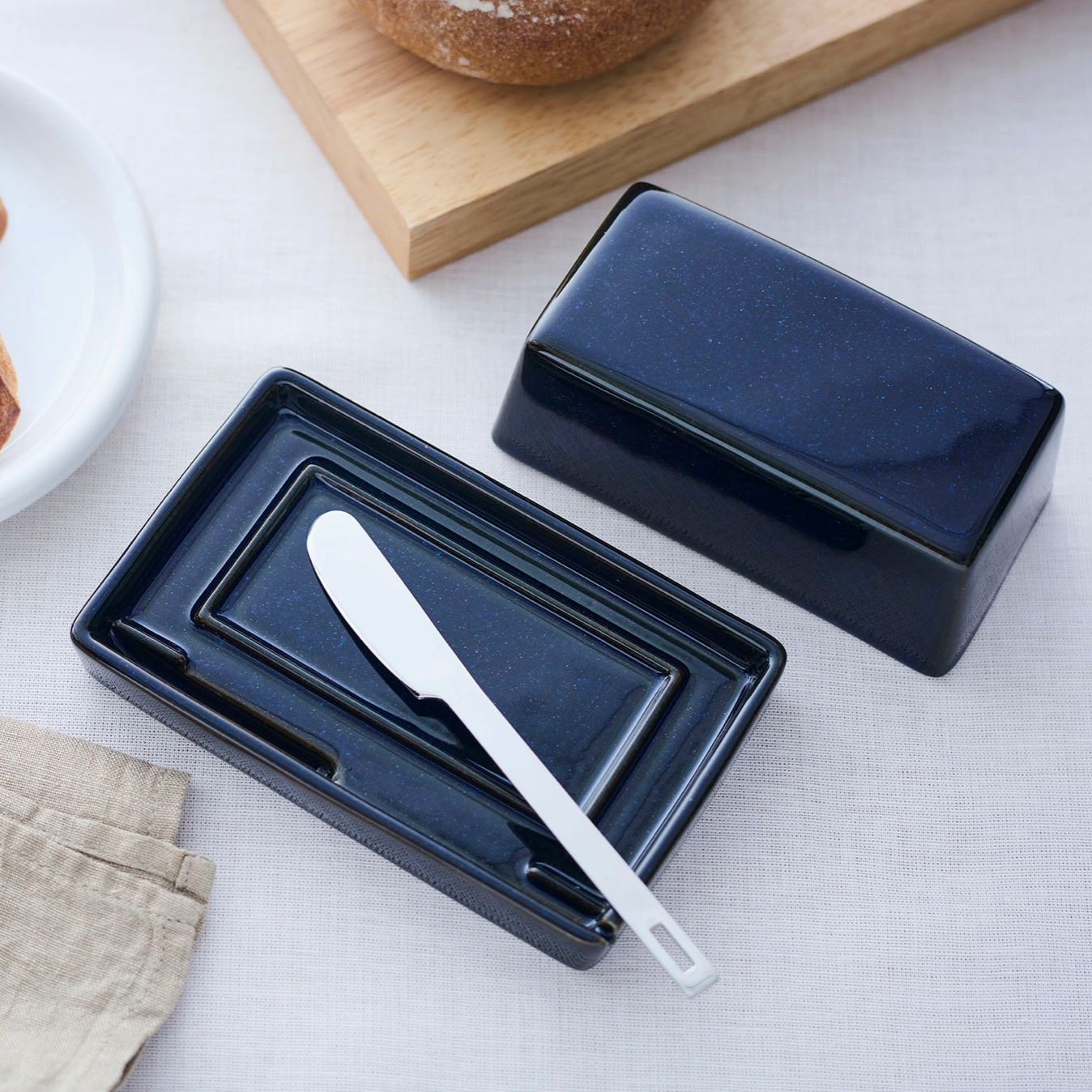 Butter Dish - Blue Jeans