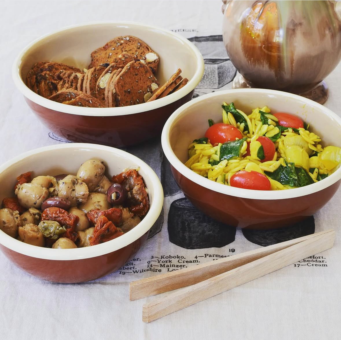 Enamel Bowls, Set of 3
