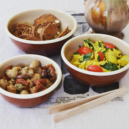 Enamel Bowls, Set of 3