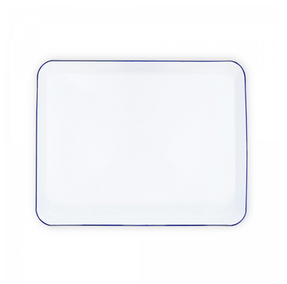 Large Crow Canyon Blue Enamel Tray SCRATCH