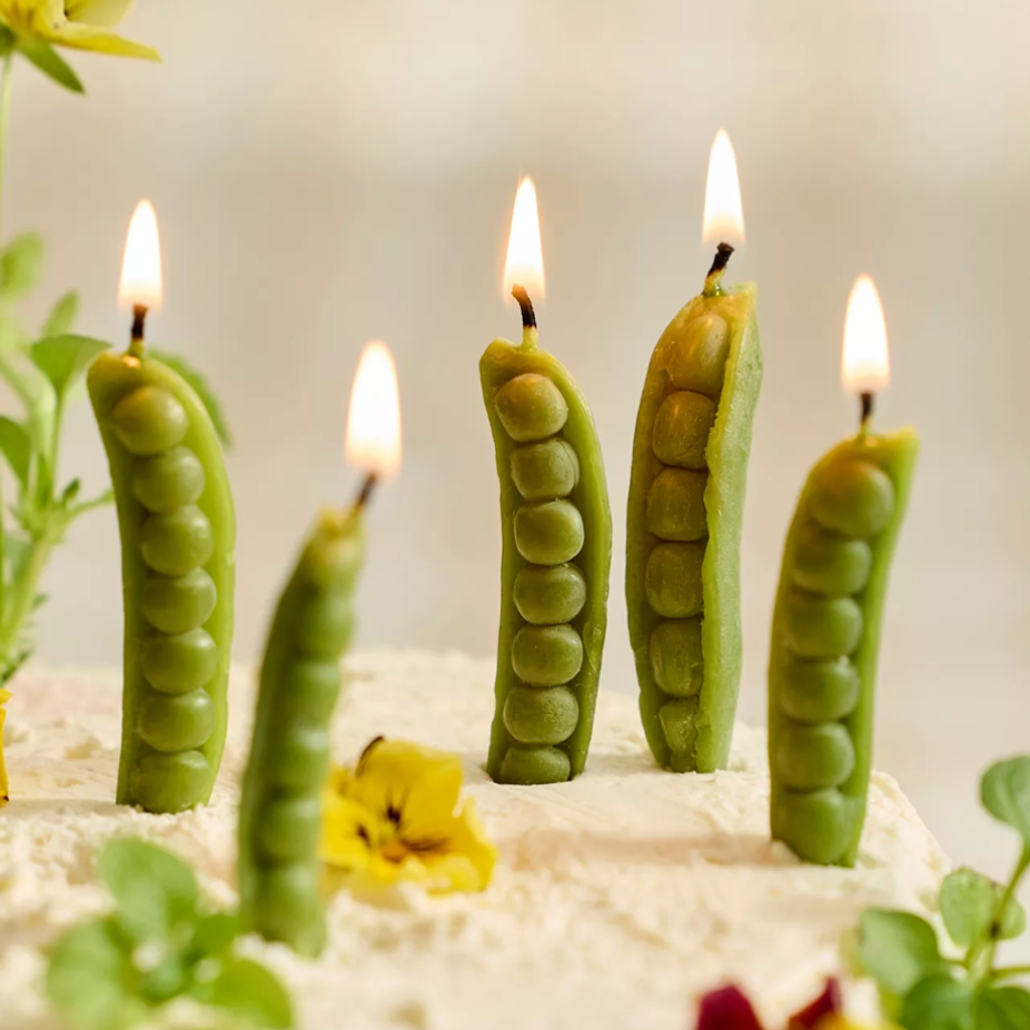 Snap Pea Birthday Candles