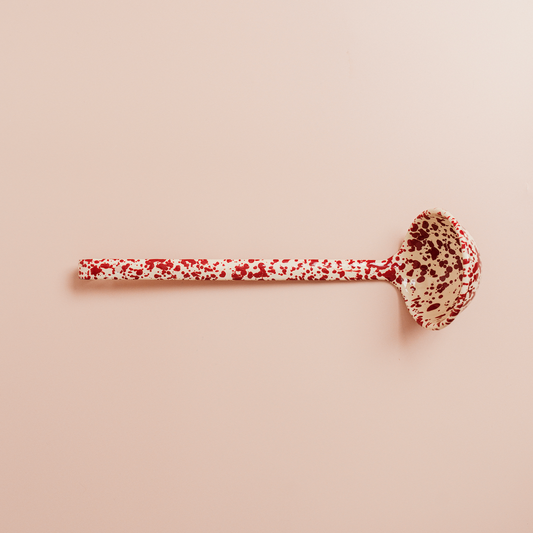 Splatter Enamelware Ladle